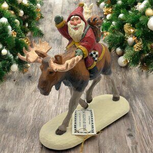 House of Hatten Santas Kingdom Riding Moose Susan M Smith Vintage 1997 REPAIRED